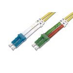   DIGITUS DK-293LCA3LC-02 Duplex 2xLC(APC) + 2xLC(PC) monomódusú OS2 9/125 LSOH 2m optikai patch kábel