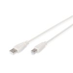   DIGITUS High Speed 2.0 USB type-B - USB type A bézs kábel 1,8m