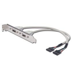 DIGITUS USB 2.0 2x USB A 2x IDC 5 tűs csatlakozókonzol kábel