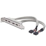   DIGITUS USB 2.0 4x USB A 2x IDC 10 tűs csatlakozókonzol kábel