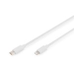   DIGITUS Power Delivery 2.0 USB type-C - Lightning fehér gyorstöltő kábel 1m