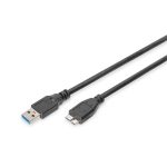 DIGITUS Super Speed 3.0 micro USB B - USB type A kábel 1m