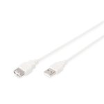 DIGITUS High Speed 2.0 USB hosszabbító kábel bézs 1,8m