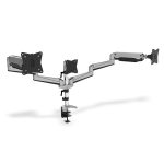   DIGITUS DA-90363 C-bilincses gázrugós univerzális (VESA 75/100) 3-as ezüst monitor tartó konzol