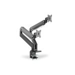   DIGITUS DA-90427 C-bilincses gázrugós univerzális (VESA 75 / 100) 2-es fekete monitor tartó konzol