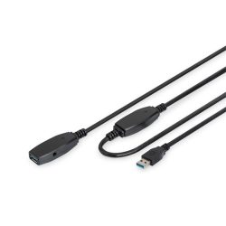 DIGITUS DA-73106 SuperSpeed aktív USB 3.0 hosszabbító kábel 15m