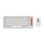   Logitech Pop Icon Combo US vezeték nélküli narancssárga/piszkosfehér billentyűzet és egér