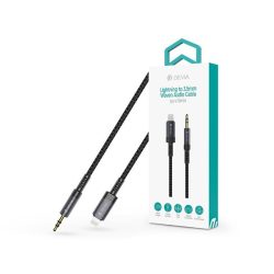 Devia ST111950 iPure Series Woven 1m AUX 3,5mm jack/Lightning fekete audio kábel
