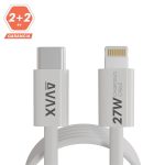   AVAX CB611W MAGNETY 27W 1m USB-C - Lightning adat- és töltőkábel