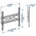 Meliconi EXTRA 400F DW 32"-88" fix erősített fali TV konzol
