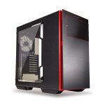   In Win 707 E-ATX fekete/piros ablakos használt számítógépház (Újracsomagolt)
