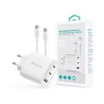   Devia ST111967 Extreme Speed Series 65W GaN PD fehér hálózati gyorstöltő adapter + USB-C+USB-C kábel
