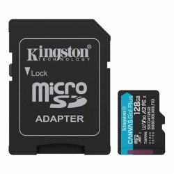 Kingston 128GB SD micro (MicroSDXC V30 U3) SDCG4/128GB memória kártya adapterrel