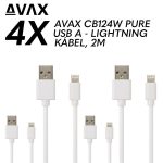   AVAX CB124W – 4X 2m 2,1A Lightning Gyorstöltő kábelcsomag