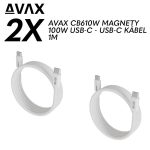   AVAX CB610W – 2X 100W Mágneses USB-C Gyorstöltő Kábelcsomag