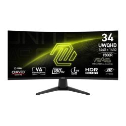 MSI 34" MAG 346CQ UWQHD VA 180Hz HDMI/DP fekete ívelt gamer monitor