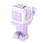   UGREEN Nexode RG (Robot GaN) 65W USB/2xUSB-C lila hálózati töltő