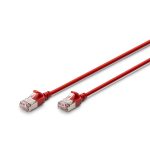 DIGITUS Cat.6A F/FTP LSZH 0,3m piros slim patch kábel