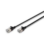 DIGITUS Cat.6A F/FTP LSZH 0,5m fekete slim patch kábel