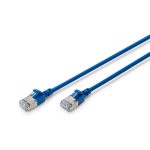 DIGITUS Cat.6A F/FTP LSZH 1m kék slim patch kábel