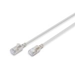 DIGITUS Cat.6A F/FTP LSZH 2m szürke slim patch kábel