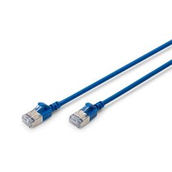 DIGITUS Cat.6A F/FTP LSZH 2m kék slim patch kábel