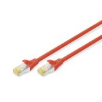 DIGITUS DIGITUS Cat.6A S/FTP LSZH 0,25m piros patch kábel