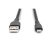 DIGITUS High Speed USB-A 2.0 Lightning fekete szilikon töltőkábel 1m