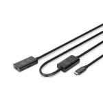   DIGITUS DA-73109 SuperSpeed Aktív USB 3.2 Gen2 type-C hosszabbító kábel 10m