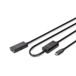 DIGITUS DA-73109 SuperSpeed Aktív USB 3.2 Gen2 type-C hosszabbító kábel 10m