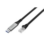   DIGITUS Cat.6A 1GbE RJ45 S/FTP LSZH USB-A 3.2 Gen1 Ethernet kábel 2m