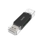 Hama 00200130 SD/microSD fekete USB 2.0 kártyaolvasó
