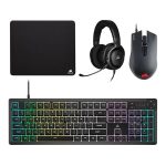   Corsair CH-9226F65-NA 4in1 vezetékes fekete gamer billentyűzet + egér + fejhallgató + egérpad