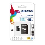   ADATA 16GB SD micro (SDHC Class 10 UHS-I) (AUSDH16GUICL10-RA1) memória kártya adapterrel