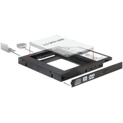 Delock 61993 Slim SATA 5.25" HDD/SSD beépítő-keret 12 mm