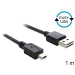   Delock 83362 EASY-USB 2.0 -A apa > USB 2.0 mini apa 1 m kábel