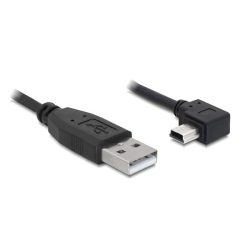 Delock USB 2.0-A apa - USB mini-B 5 tűs  könyök apa átalakító kábel, 3m