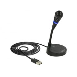 Delock USB mikrofon talppal és érintős némító gombbal Delock USB mikrofon talppal és érintős némító gombbal