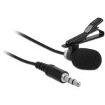   Delock Tie lavalier mindenirányú csiptetős mikrofon 3,5 mm-es sztereo jack 3 tűs apával és adapter k