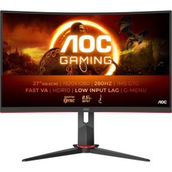 AOC C27G2Z3 27" ívelt VA LED gaming monitor fekete-piros 280Hz AOC C27G2Z3 27" ívelt VA LED gaming monitor fekete-piros 280Hz