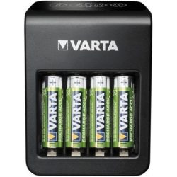 Varta LCD Plug Charger AA/AAA/PP3(9V) NiMH akkumulátor töltő fekete (USB port) + 4x AA 2100mAh battery Varta LCD Plug Charger AA/AAA/PP3(9V) NiMH akkumulátor töltő fekete (USB port) + 4x AA 2100mAh battery