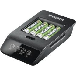 Varta LCD Smart Charger AA/AAA NiMH akkumulátor töltő fekete (USB port) + 4x AA 2100mAh battery Varta LCD Smart Charger AA/AAA NiMH akkumulátor töltő fekete (USB port) + 4x AA 2100mAh battery