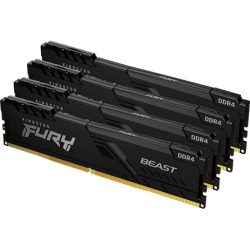 Kingston FURY Beast 32GB 3600MT/s DDR4 memória Non-ECC CL17 Kit of 4 fekete Kingston FURY Beast 32GB 3600MT/s DDR4 memória Non-ECC CL17 Kit of 4 fekete